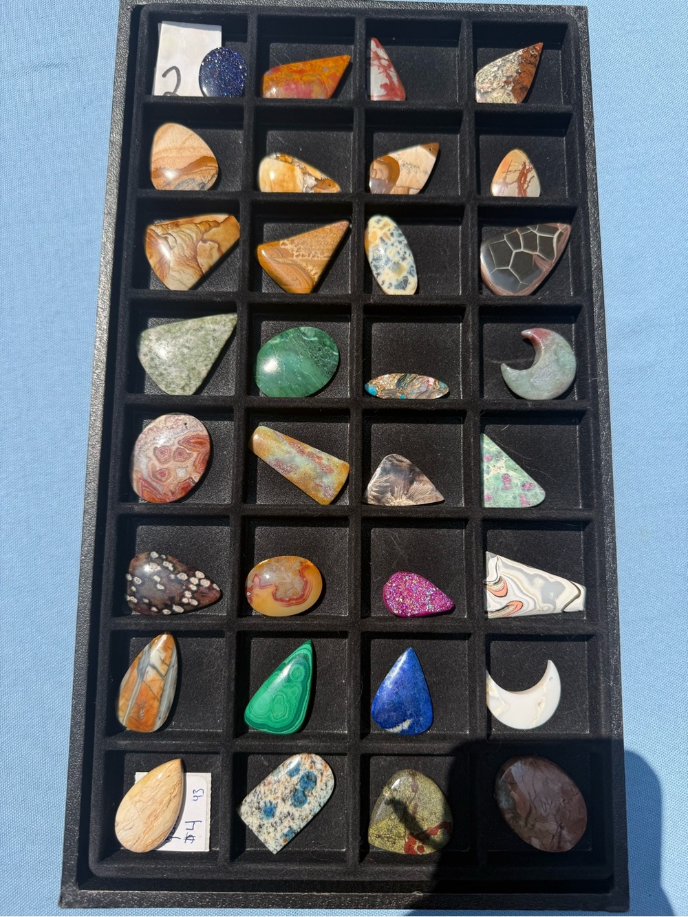 Cabochons. Assorted shapes  Gemstone Collection - Multicolor Agates and Jaspers - Picture 5 of 16